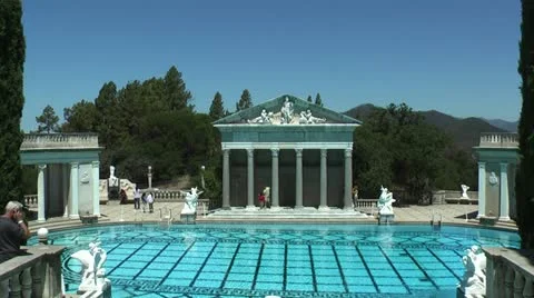 Hearst Castle - Pool Shot 1 Stock-Footage 11293153