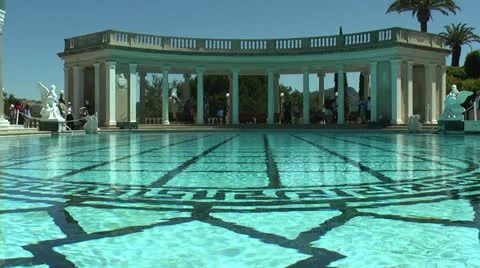 Hearst Castle - Pool Shot 2 Video stock 11293168
