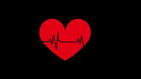 Heart 2d animation video Video stock 278727504