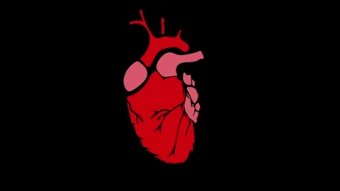Heart 2d animation video Video stock 278727505