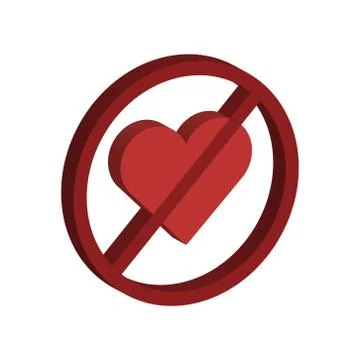 Heart 3d icon vector circle no  Stock Illustration