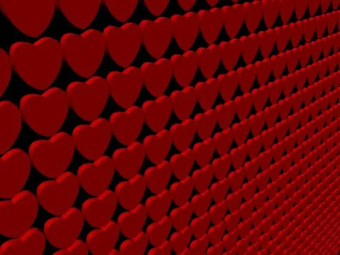 Heart 3d render background Stock Illustration