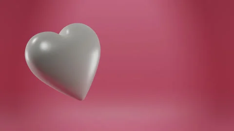 Heart 3d render, heartbeat, alpha channel, love concept Stock Footage 263376666