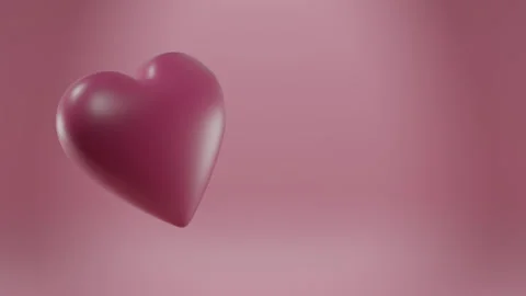 Heart 3d render, heartbeat, alpha channel, love concept Stock Footage 263376712