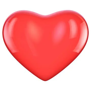 Heart 3d shape isolated on white Stock Illustration