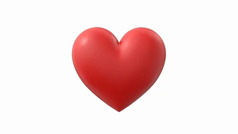 Heart 3D, Turn, Cycle Infinite Loop, luma matte Stock Footage 102396287