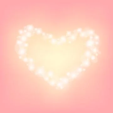 Heart abstrack sparkling frame pink background Stock Illustration