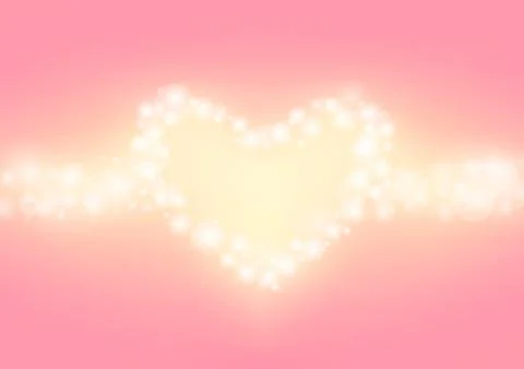 Heart abstrack sparkling frame pink background Stock Illustration