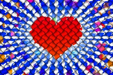 Heart abstract background Stock Illustration