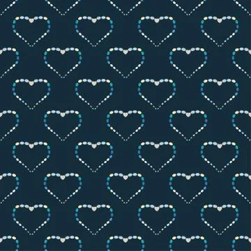 Heart abstract background seamless pattern Stock Illustration