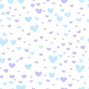 Heart abstract pattern background, Love doodle style pattern, Vector illustra Stock Illustration