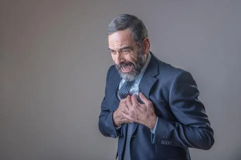 Heart ache and chest problems Stock Photos
