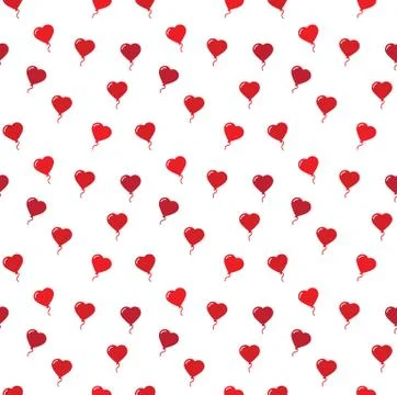 Heart Air Balloon Seamless pattern love .  Happy Valentine's day fabric textu Stock Illustration