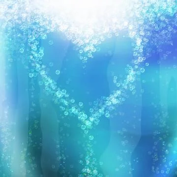 Heart of the air bubbles Stock Photos
