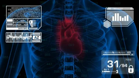 Heart Analysis - Graphics - White 01 Stock Footage 56842477