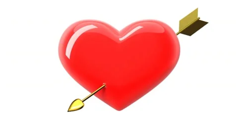 Heart and arrow, HD. Stock Footage 9570540
