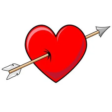Heart and Arrow Stock Illustration