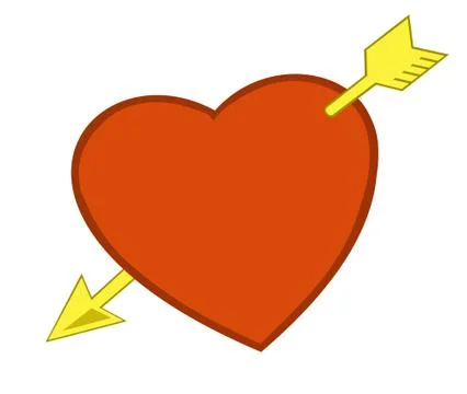 Heart and Arrow Stock Illustration