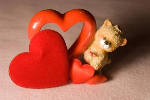 Heart and bear Foto stock