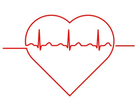 The heart and cardiogram icon Stock Illustration