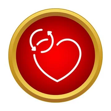 Heart and circular arrows symbolizing health regeneration Stock Illustration