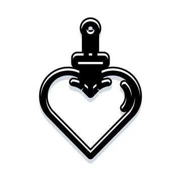Heart and dagger symbol representing love and passion Stock Illustration