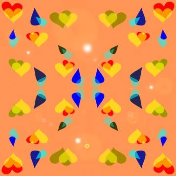 Heart and drops. Stock Illustration