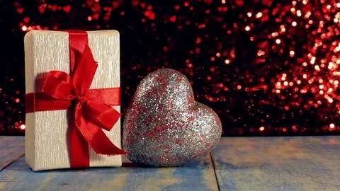 Heart and gift Stock Footage 121023178