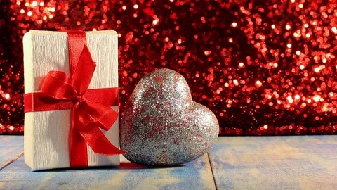 Heart and gift Stock Footage 121023431