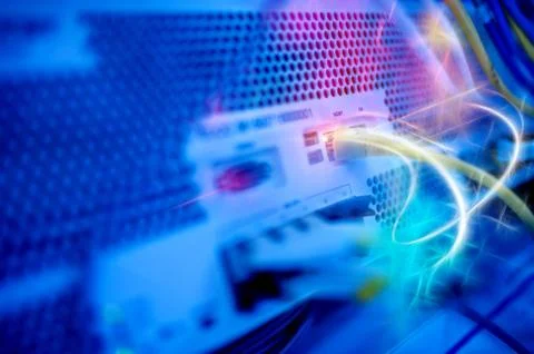 The heart and importance of a network server is a matter of feeling right and Stock Photos