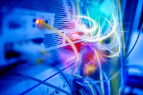 The heart and importance of a network server is a matter of feeling right and Stock Photos