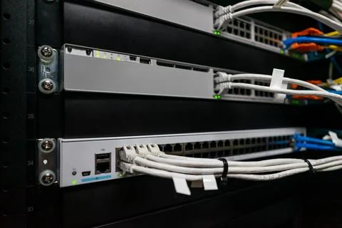 The heart and importance of a network server is a matter of feeling right a.. Stock Photos