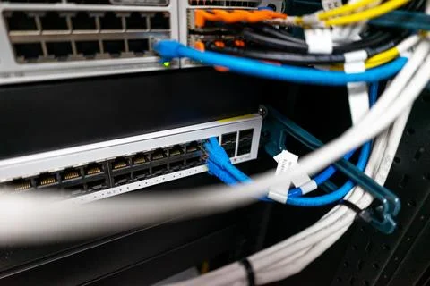 The heart and importance of a network server is a matter of feeling right a.. Stock Photos