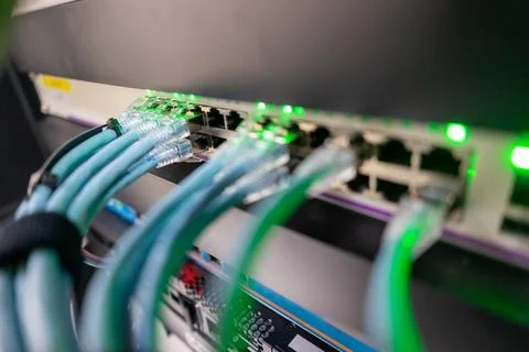 The heart and importance of a network server is a matter of feeling right a.. Stock Photos