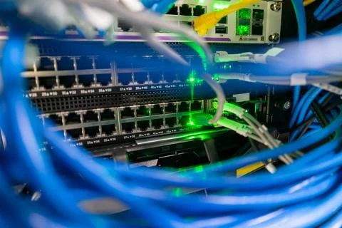 The heart and importance of a network server is a matter of feeling right a.. Stock Photos