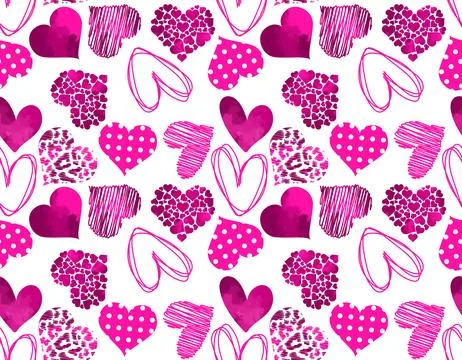 Heart and love pattern. Stock Illustration