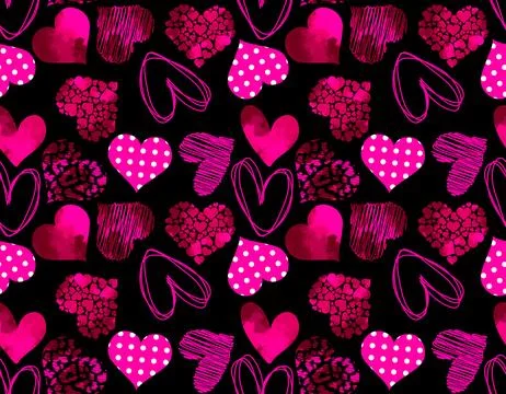 Heart and love pattern. Stock Illustration