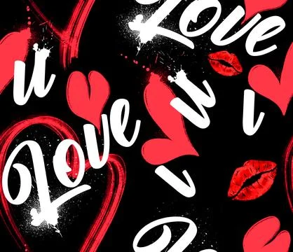 Heart and love pattern. Stock Illustration