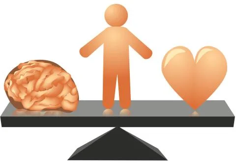 Heart and mind Stock Illustration