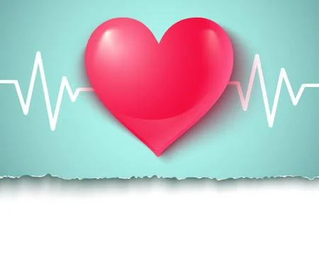 Heart and pulse. Stock Illustration