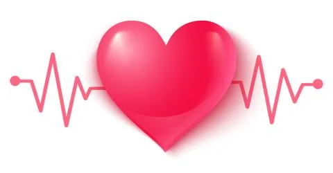 Heart and pulse. Stock Illustration