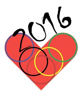 Heart and ring 2016 Stock Illustration