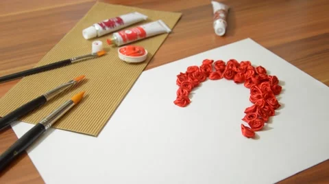 Heart and roses Stock Footage 45187904