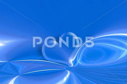 Heart and stars blue background Stock Illustration