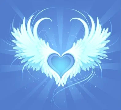 Heart of an angel Stock Illustration