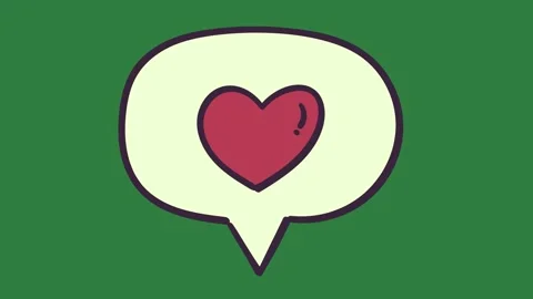 Heart Animated With Speech Transparent Background Animation Vidéo 338017413
