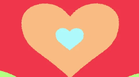 Heart animating seamless loop background with pastel color style. Stock Footage 54958297