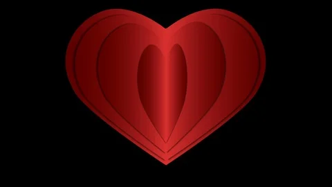Heart Animation on Black Background Stock Footage 102386818