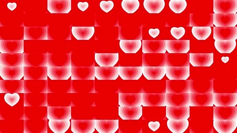 Heart animation grid repeat holiday event valentines day romantic couple lov Stock Footage 231458186