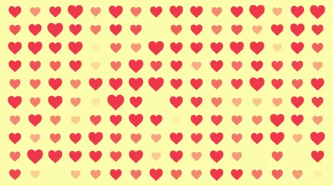 Heart Animation Seamless loop Pattern with Pastel Color Style Stock-Footage 56610889